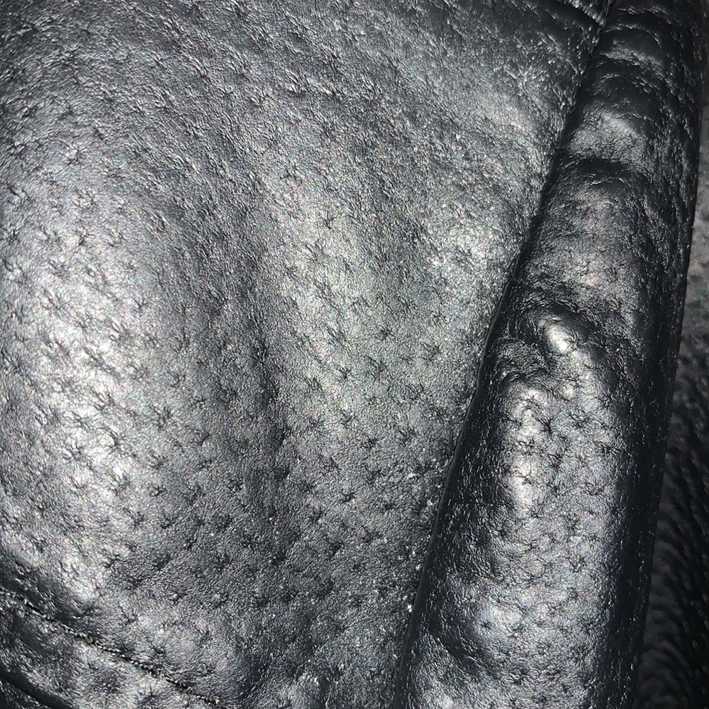 SOLD!!Jessica London black leather moto style jacket in women’s size 18 - Picture 7 of 12